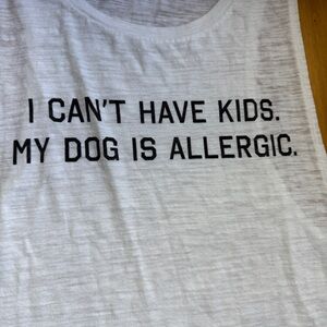 Dog lover tank size women's large